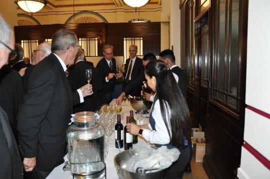 Honoured guests taking refreshments after Grand Imperial Conclave