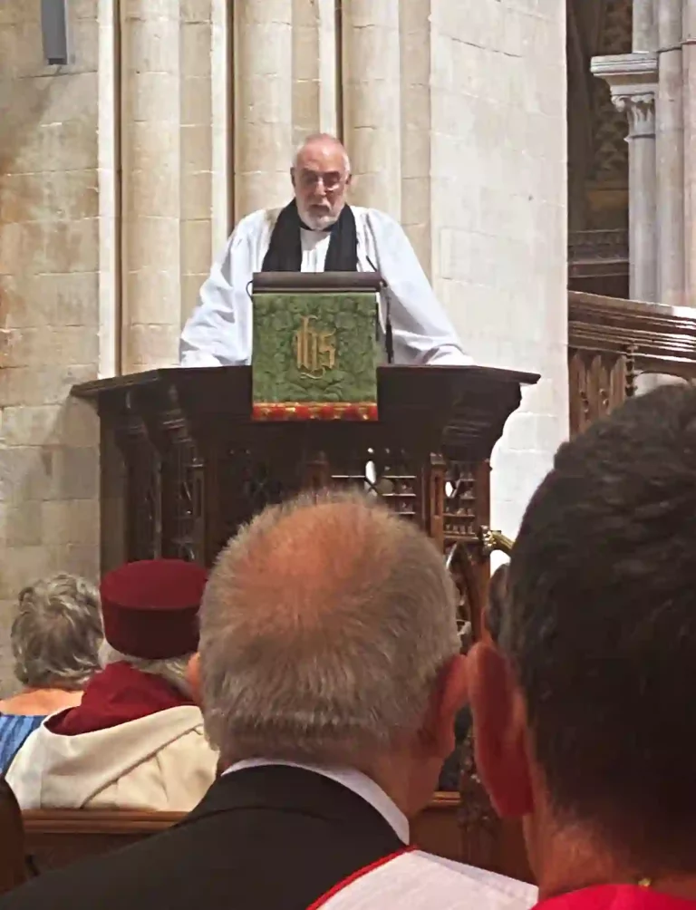 The Divisional High Prelate, P.Kt. Rev. Tony B. Richards, giving his Address at the Church Service