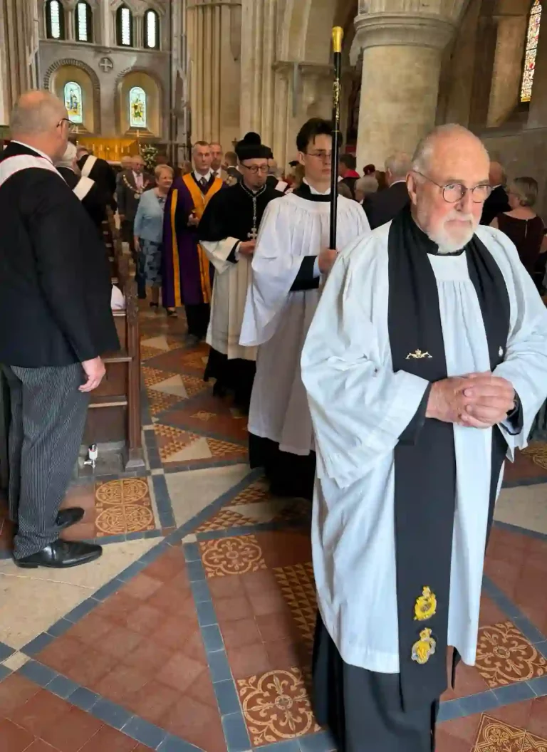 The Divisional High Prelate and the Clergy leading the recession from the Church following a very successful Service